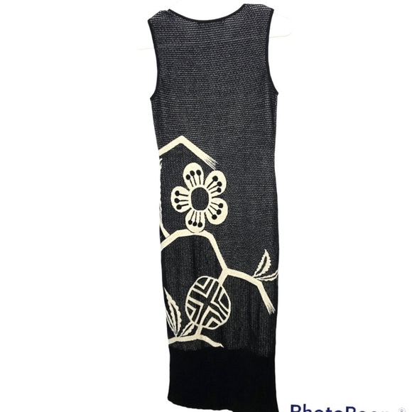 Peruvian Connection 100% Pima Cotton Knit Maxi Dress BOLD Flower Art to … - Picture 5 of 11